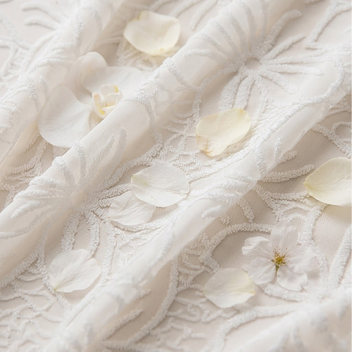 Sakura Sheer Curtain / Net Curtain Ready Made French Pleat Hook & Ring Eyelet
