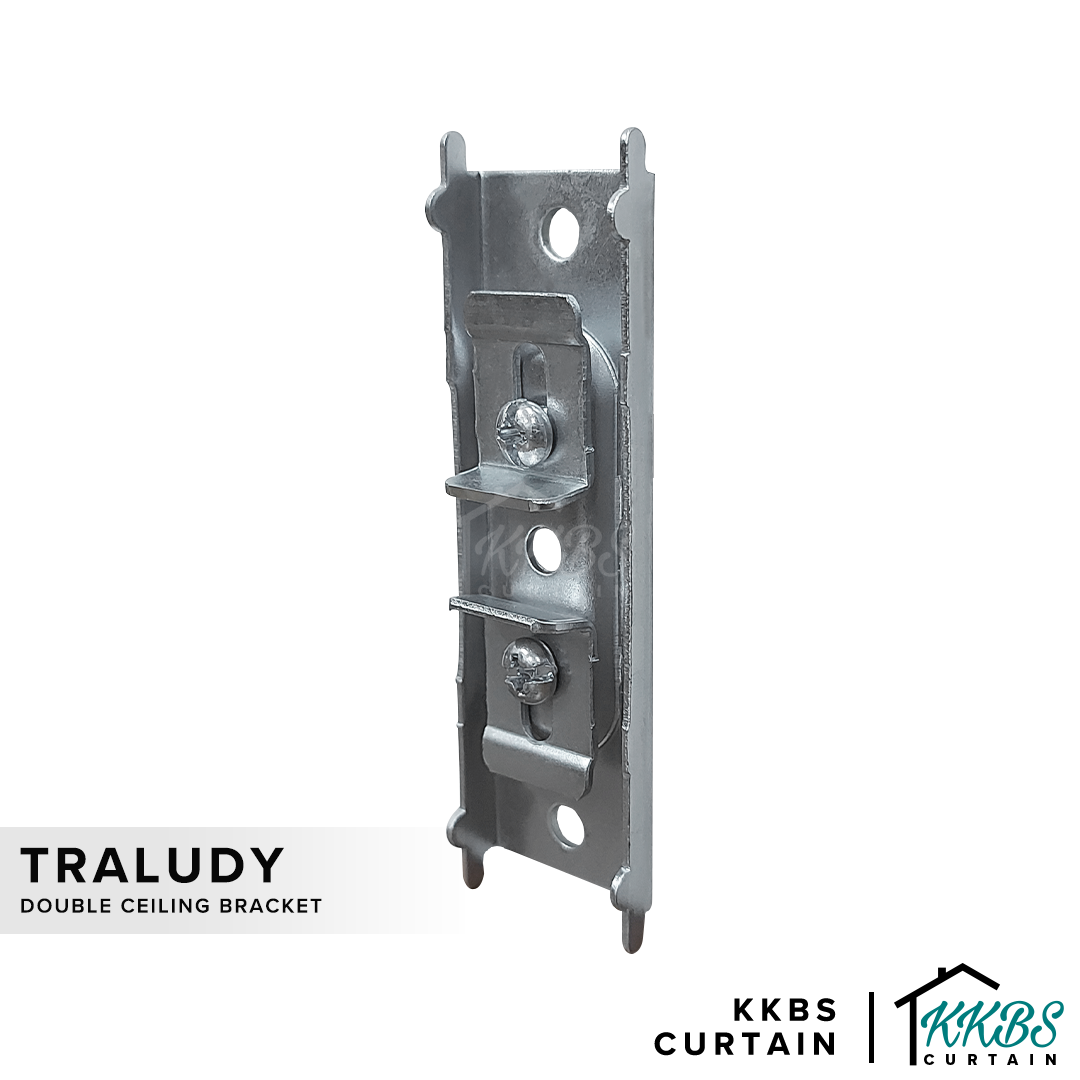Traludy Curtain Track Ceiling Bracket Double