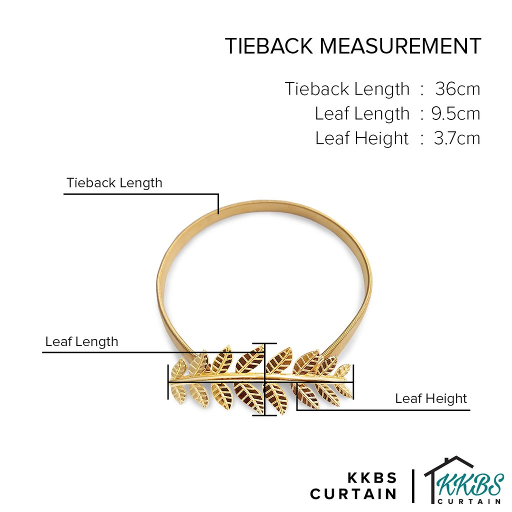 Emorie Small Leaves Design Curtain Tieback