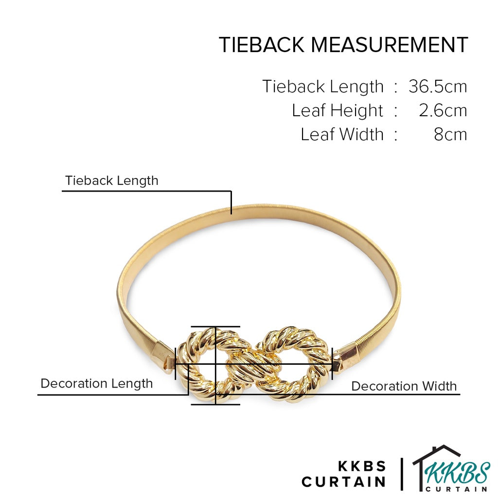 Emorie Infinity Symbol Design Curtain Tieback