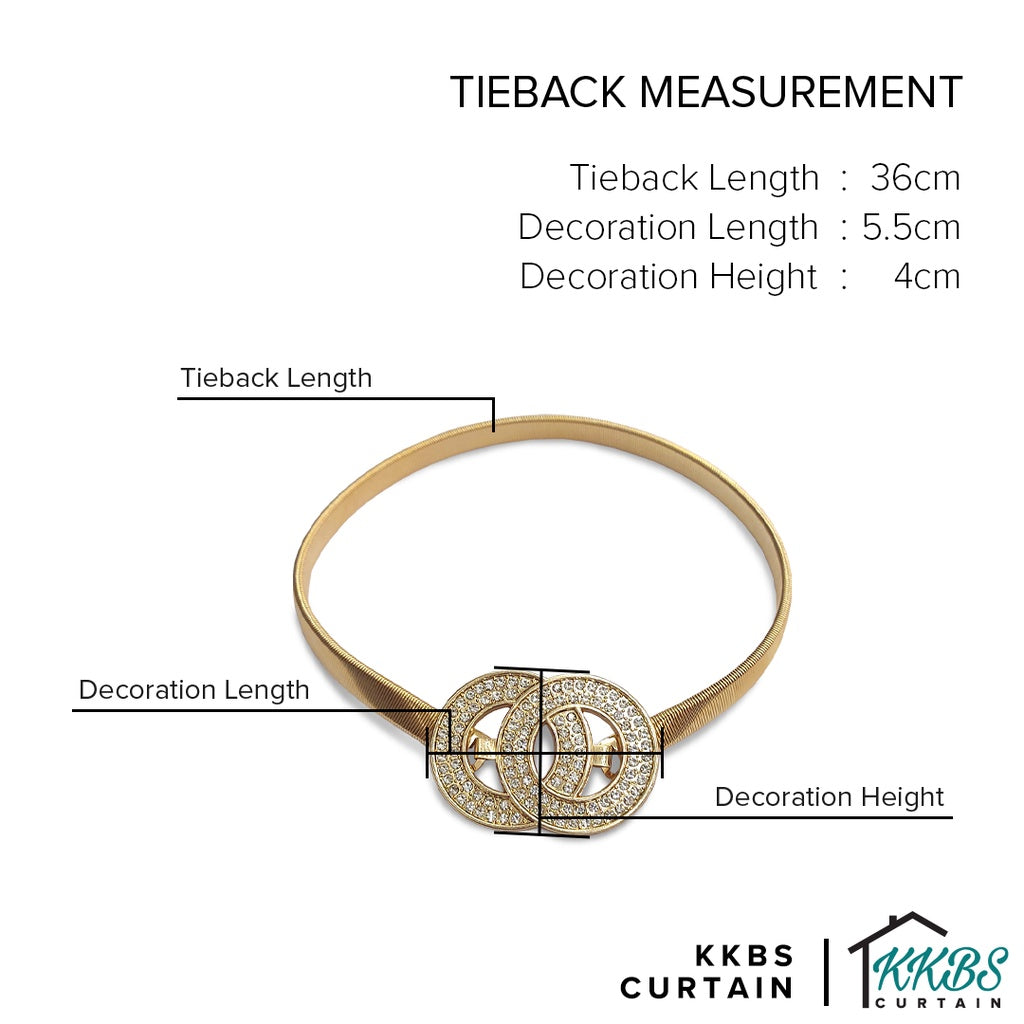 Emorie Interlaced Ring Design Curtain Tieback