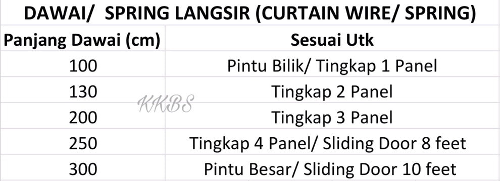White Curtain Wire/ Spring Free Screw