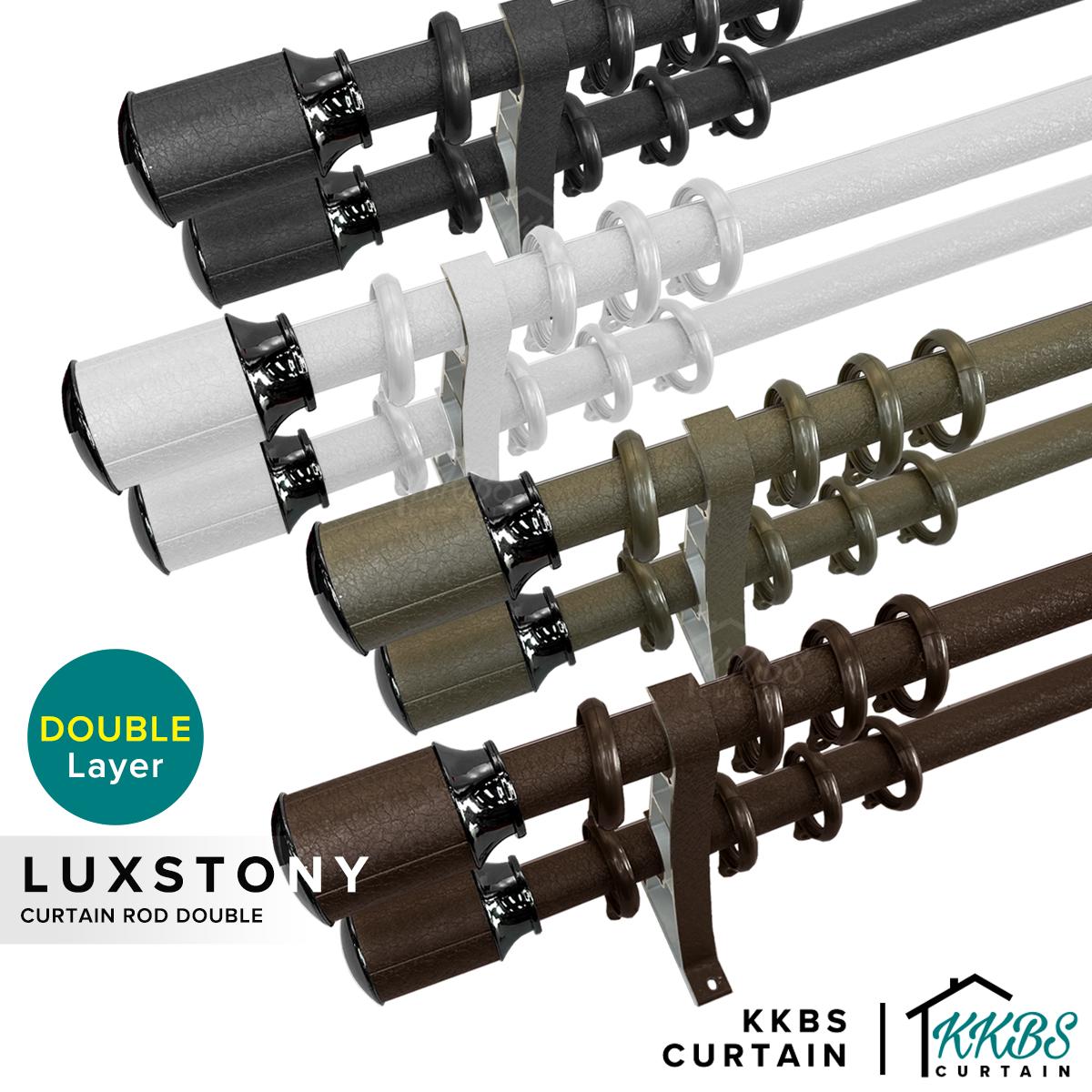 Luxstony Curtain Rod Double Complete Set