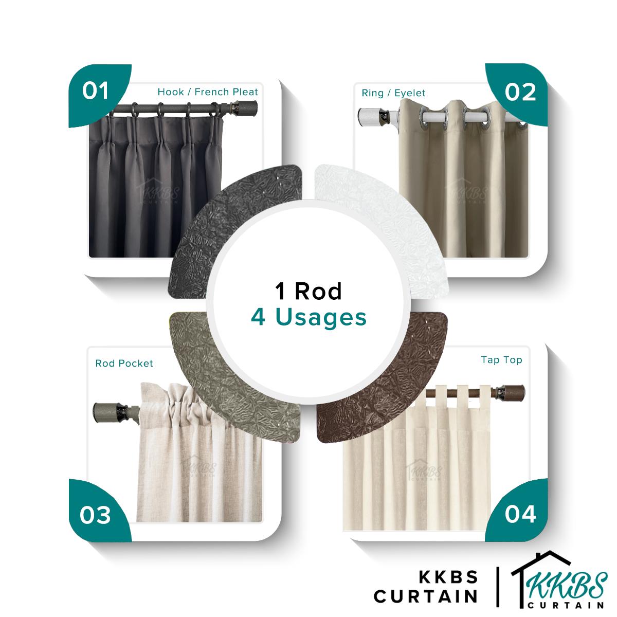 Luxstony Curtain Rod Double Complete Set