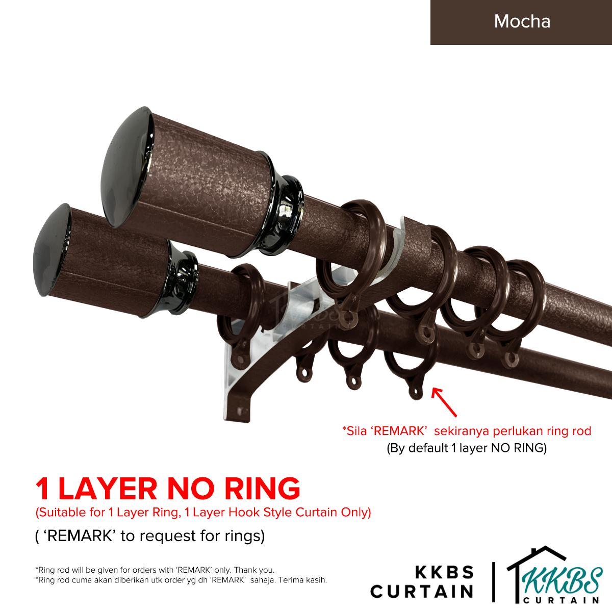 Luxstony Curtain Rod Double Complete Set