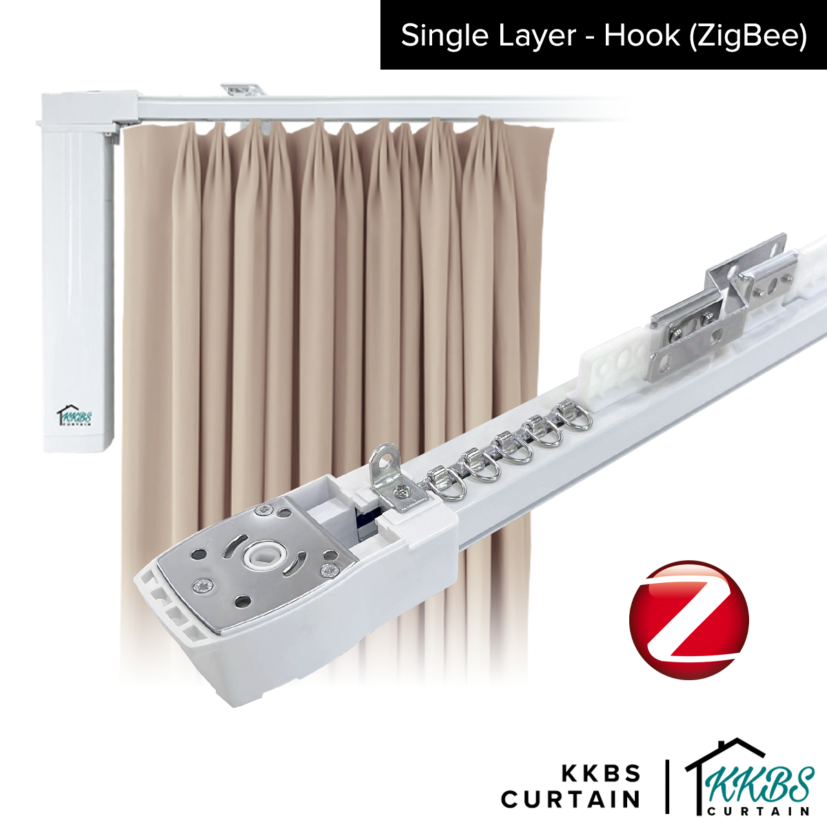 Smartony Motorised Curtain Track Wi-Fi / ZigBee Complete Set