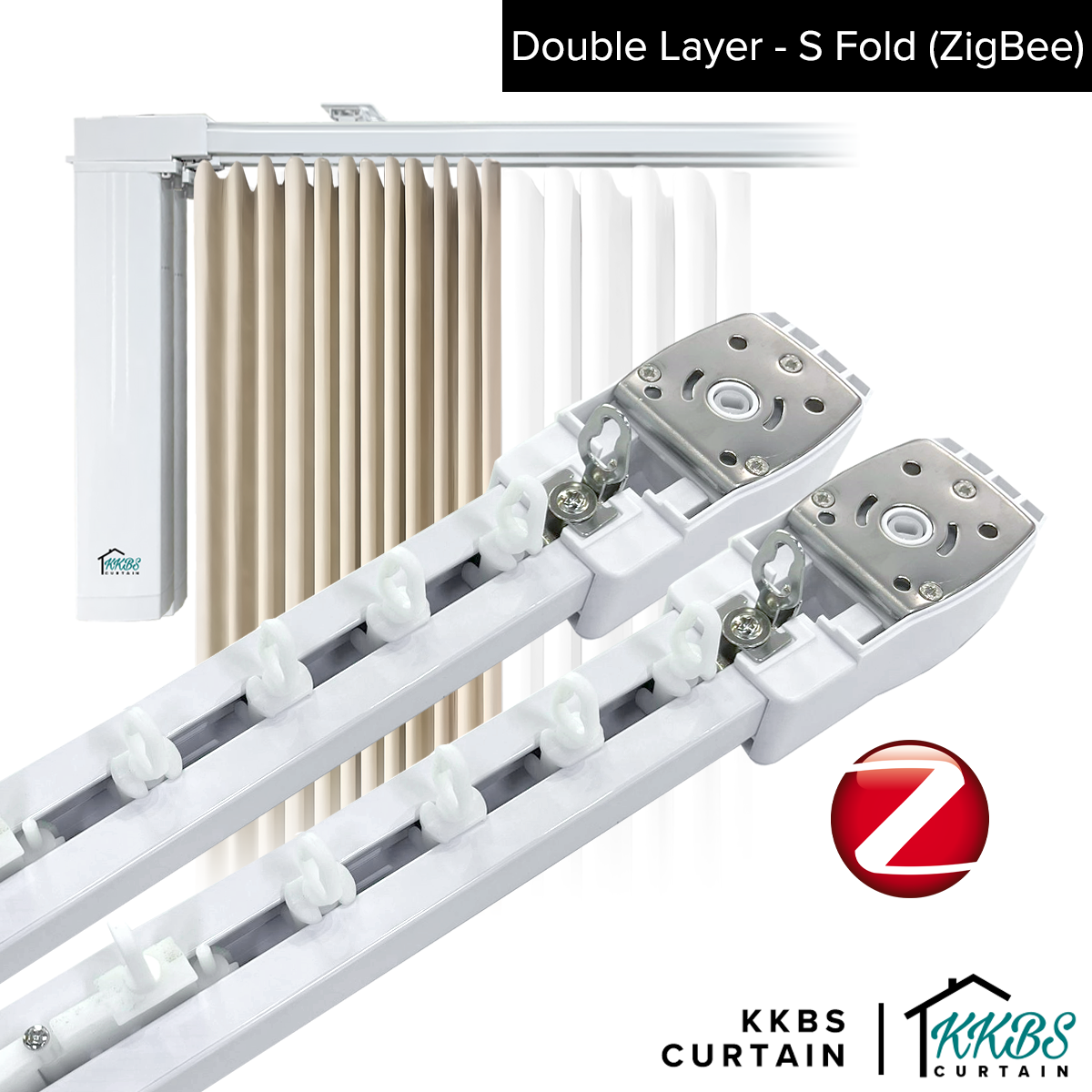 Smartony Motorised Curtain Track Wi-Fi / ZigBee Complete Set
