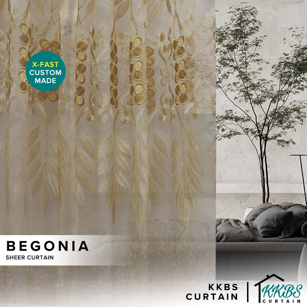 Begonia Sheer Curtain Custom Made