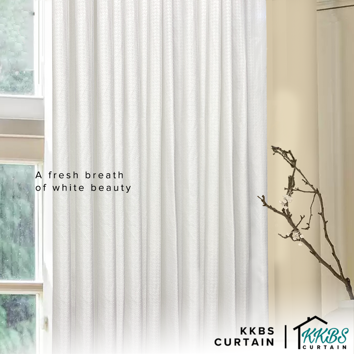 Hermysa Privacy Sheer Curtain Ready Made