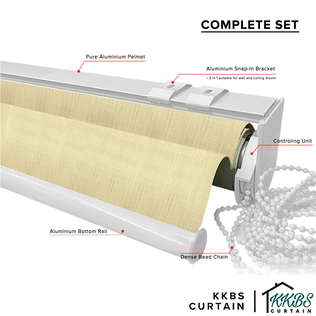 Amelio 100% Blackout Roller Blinds Custom Made