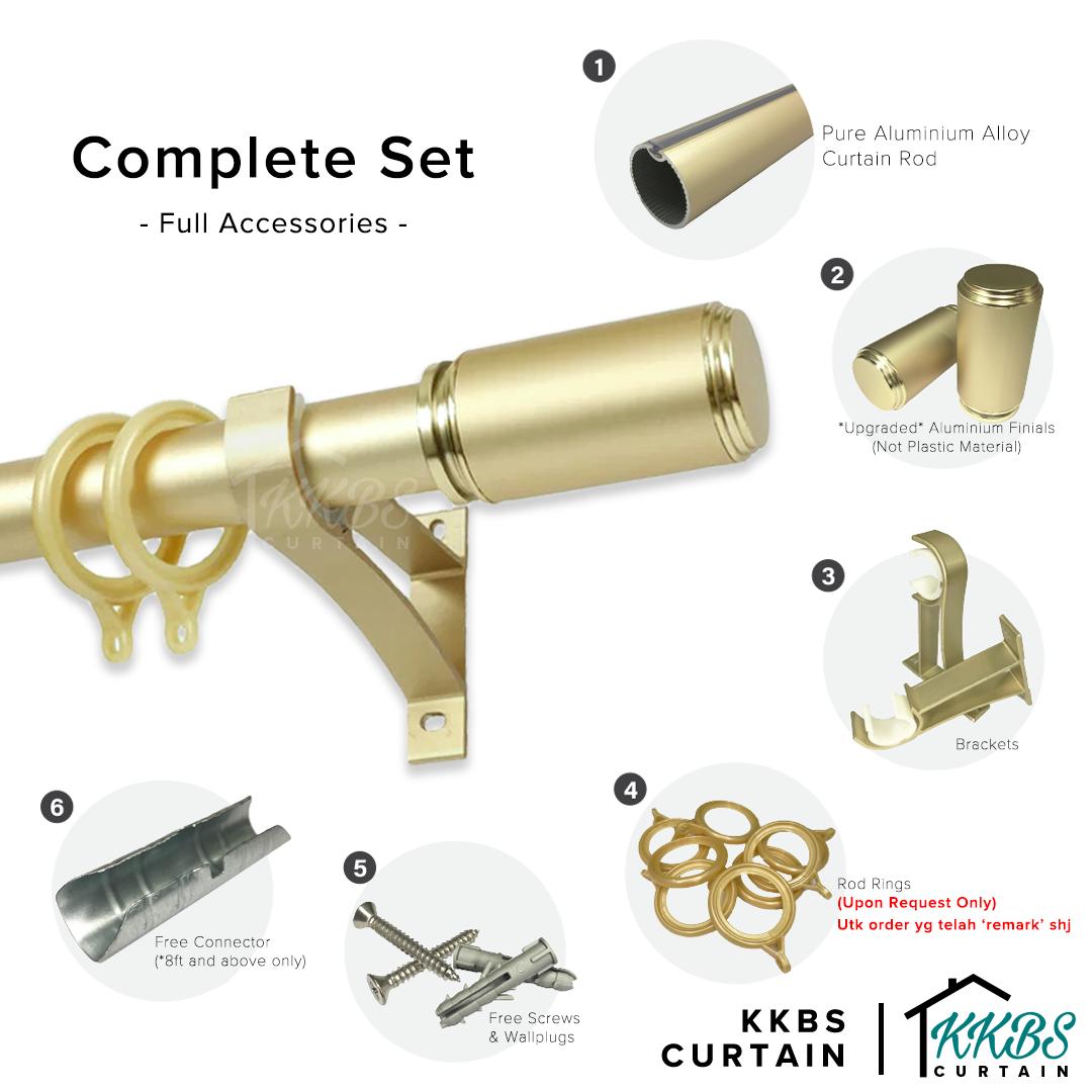 Morandy Curtain Rod Double Complete Set