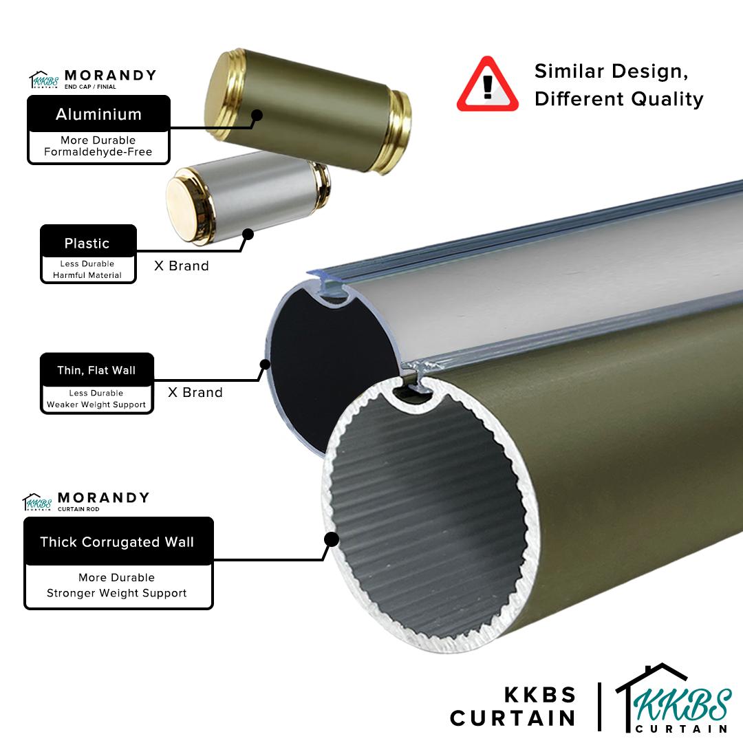 Morandy Curtain Rod Double Complete Set
