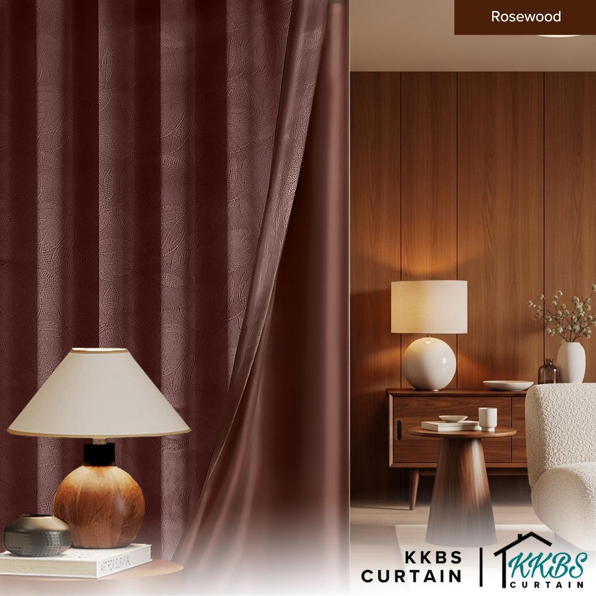 Miranda 90-98% Blackout Curtain Ready Made Hook & Eyelet - Std Width