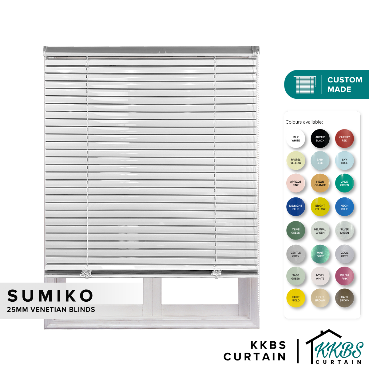 Sumiko 25mm Venetian Blinds Custom Made