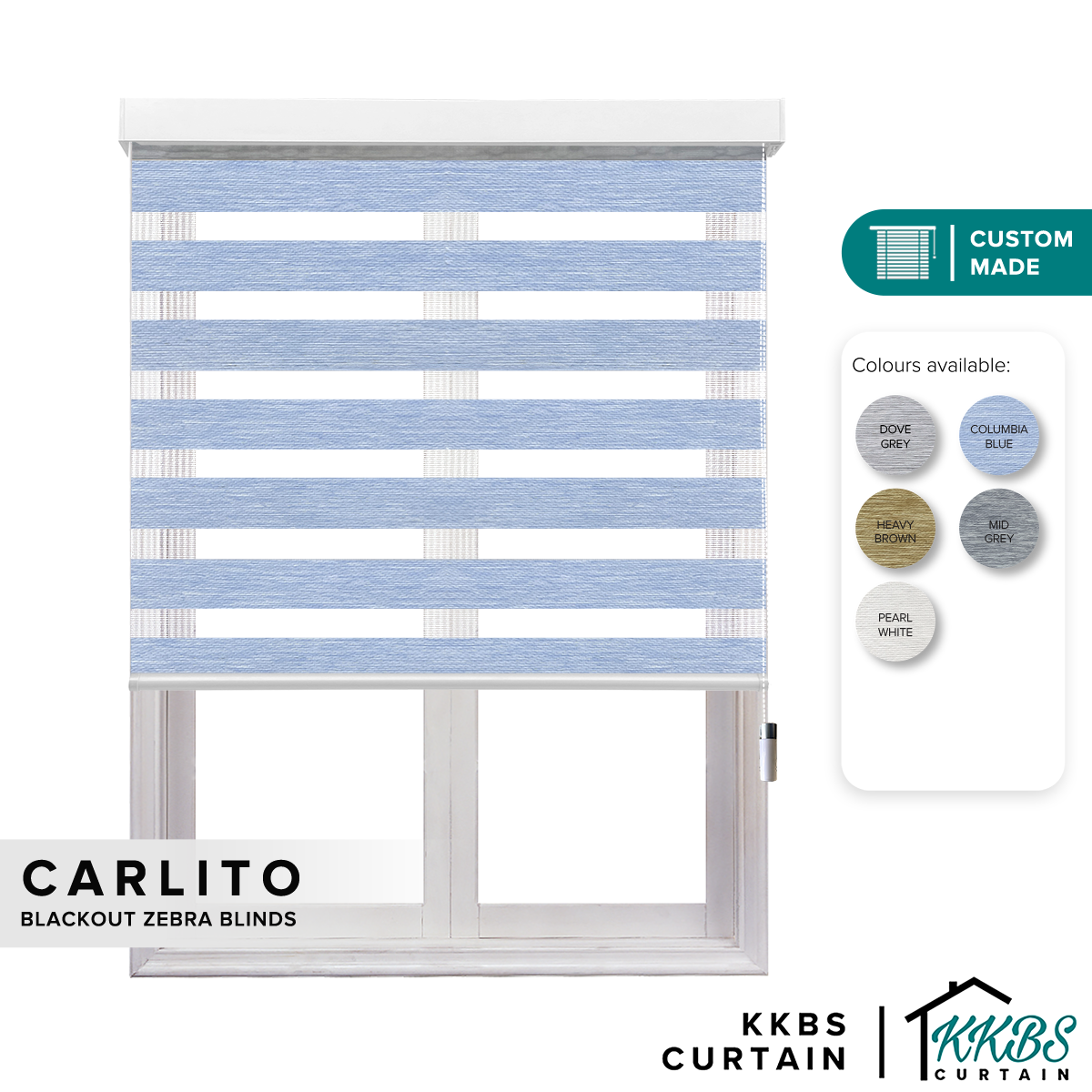 Carlito Blackout Zebra Blinds Custom Made