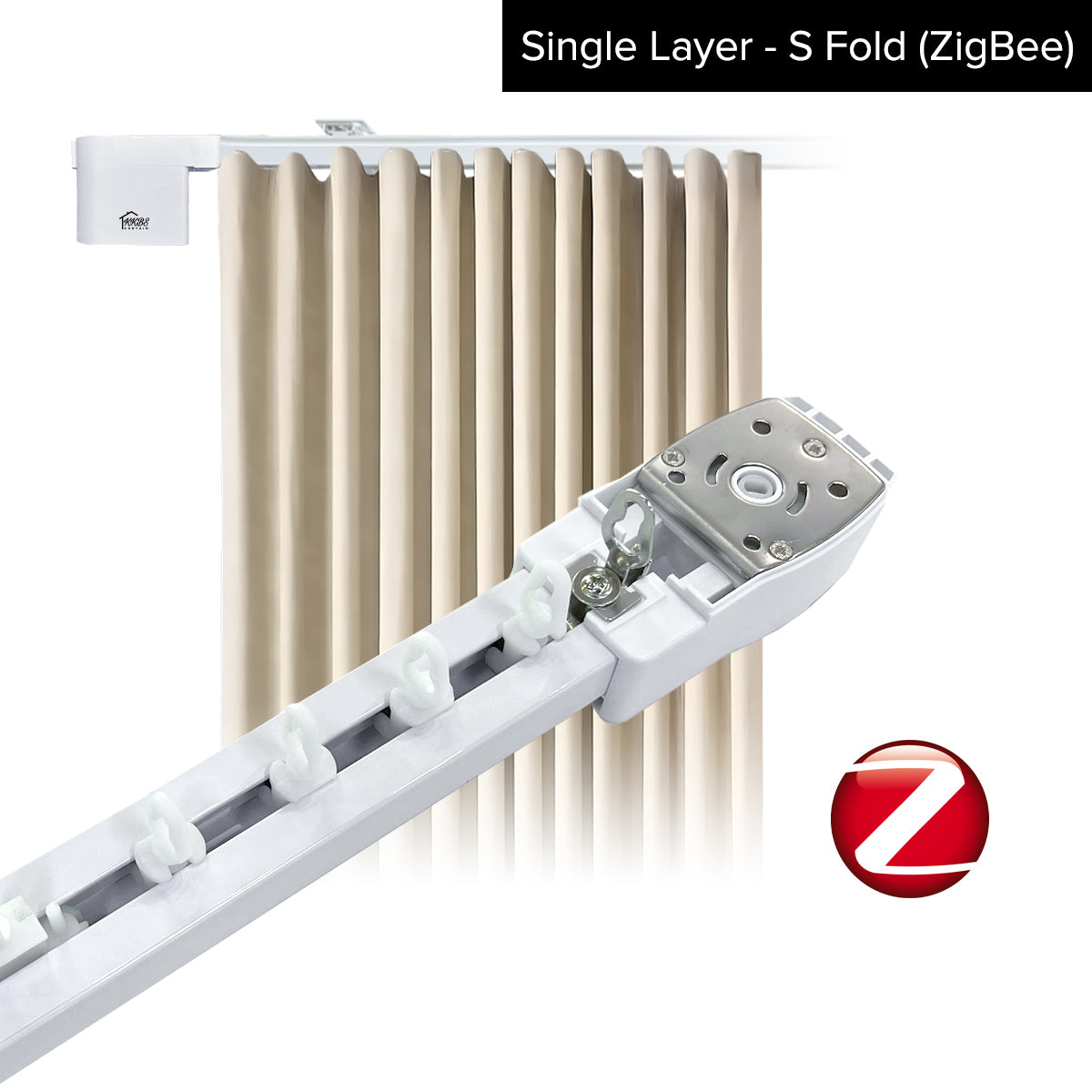 Smartony Motorised Curtain Track Wi-Fi / ZigBee Complete Set