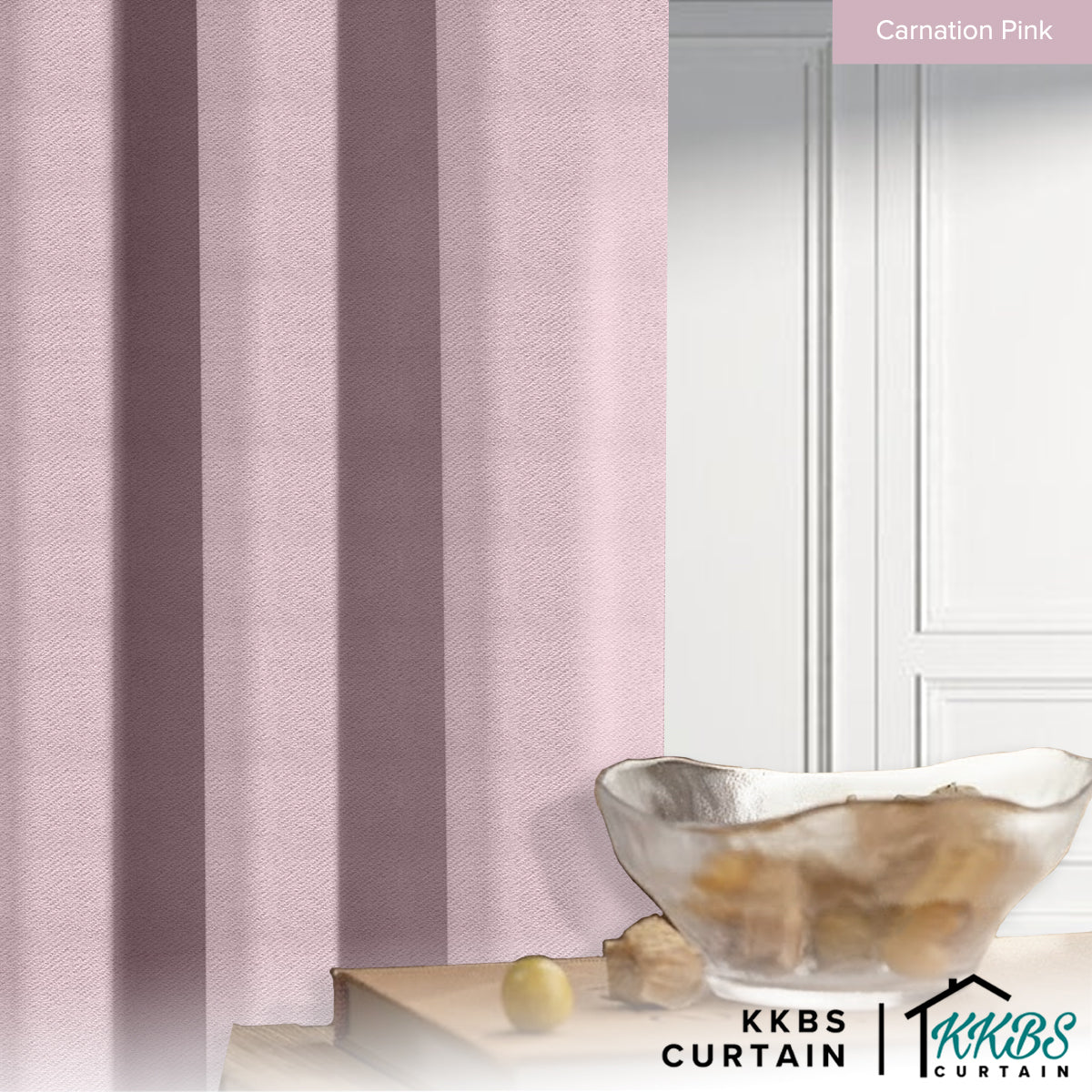 Melina 90-98% Blackout Curtain Ready Made Hook & Eyelet - Std Width