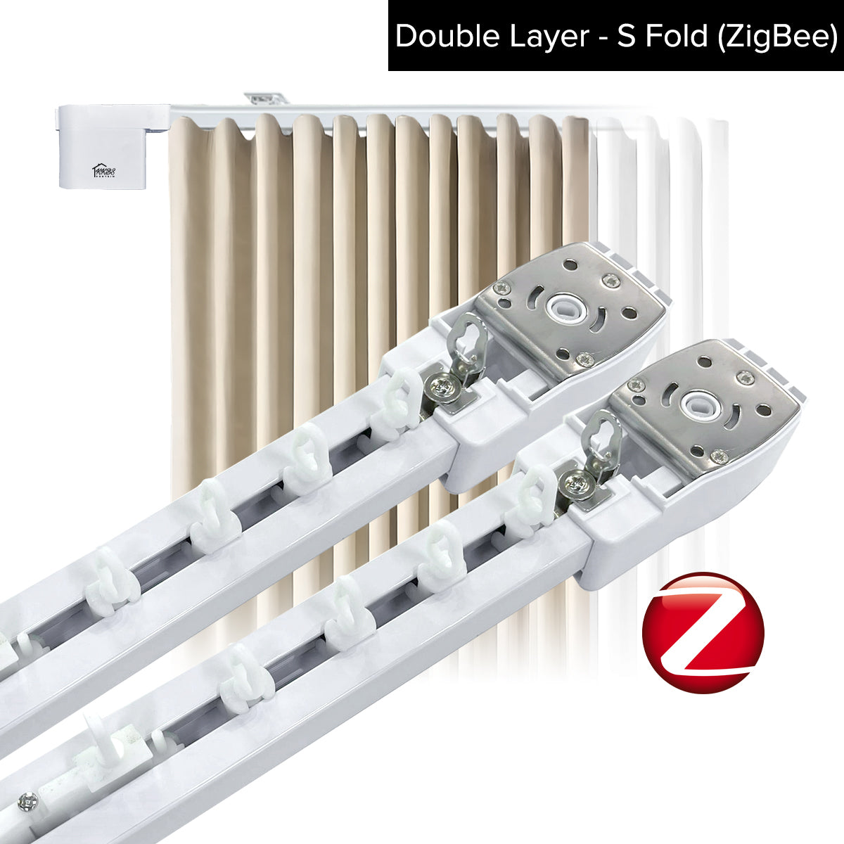 Smartony Motorised Curtain Track Wi-Fi / ZigBee Complete Set