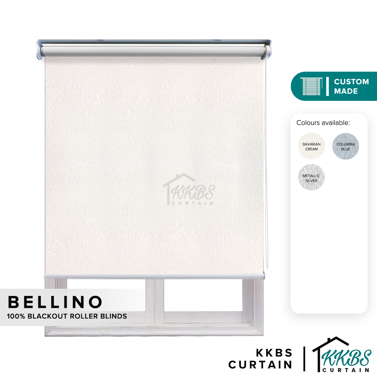 Bellino 100% Blackout Roller Blinds Custom Made