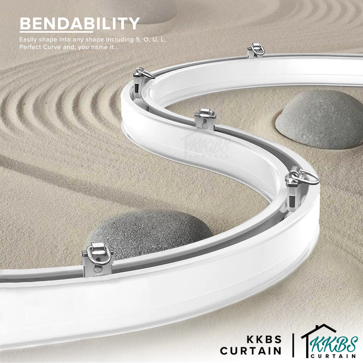 Audery Bendable Curve Curtain Track