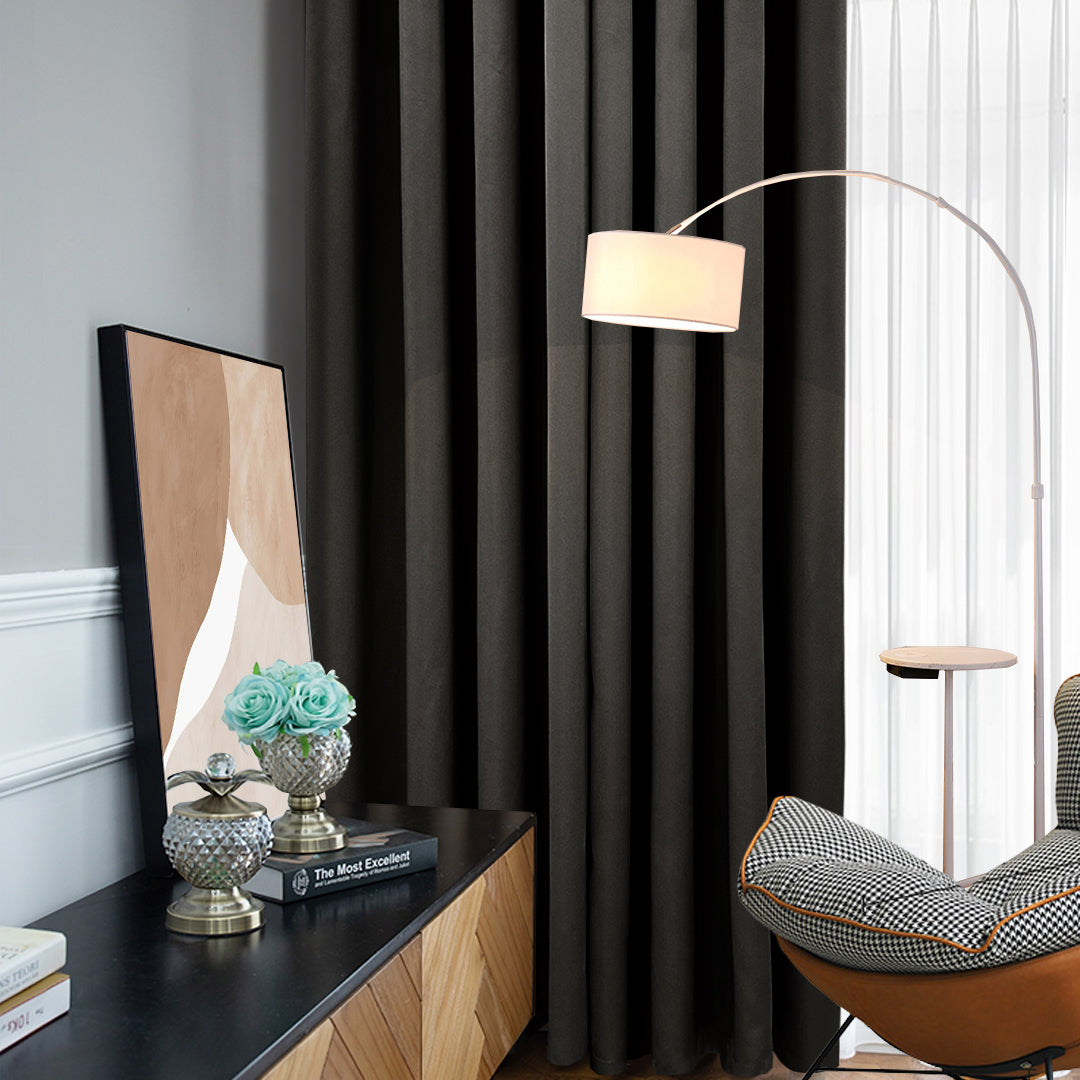 Canola 80%+ Blackout Curtain Minimalist Hook & Eyelet