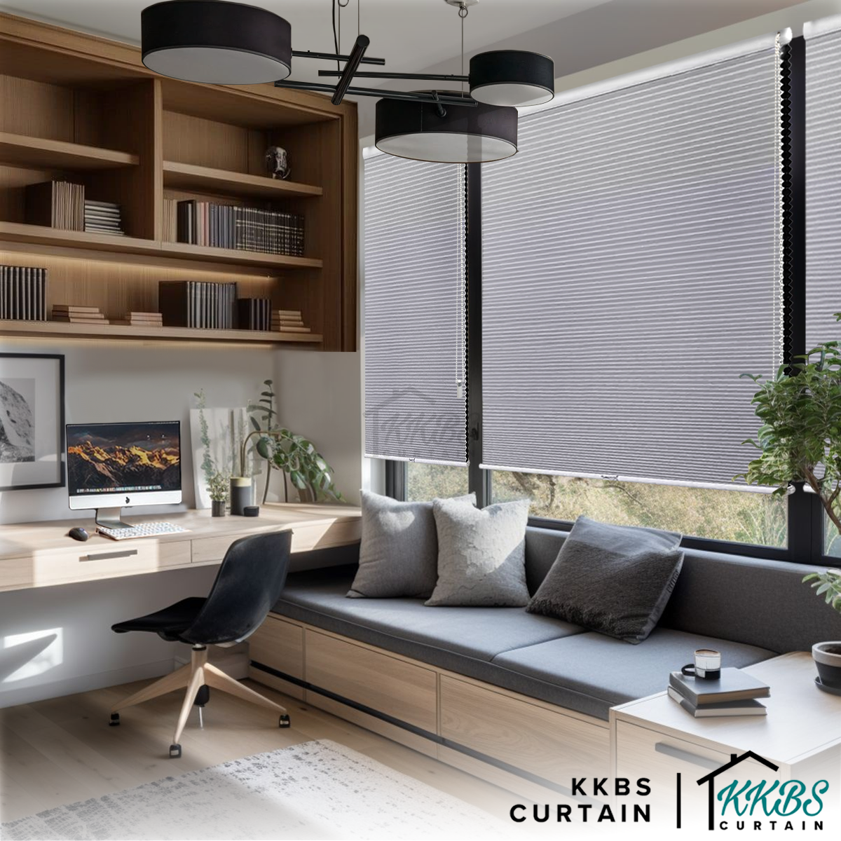 Boruto 38mm Blackout Honeycomb Blinds Custom Made