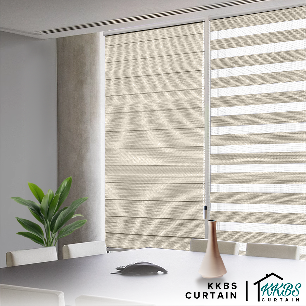 Emiko Semi Blackout Zebra Blinds Custom Made