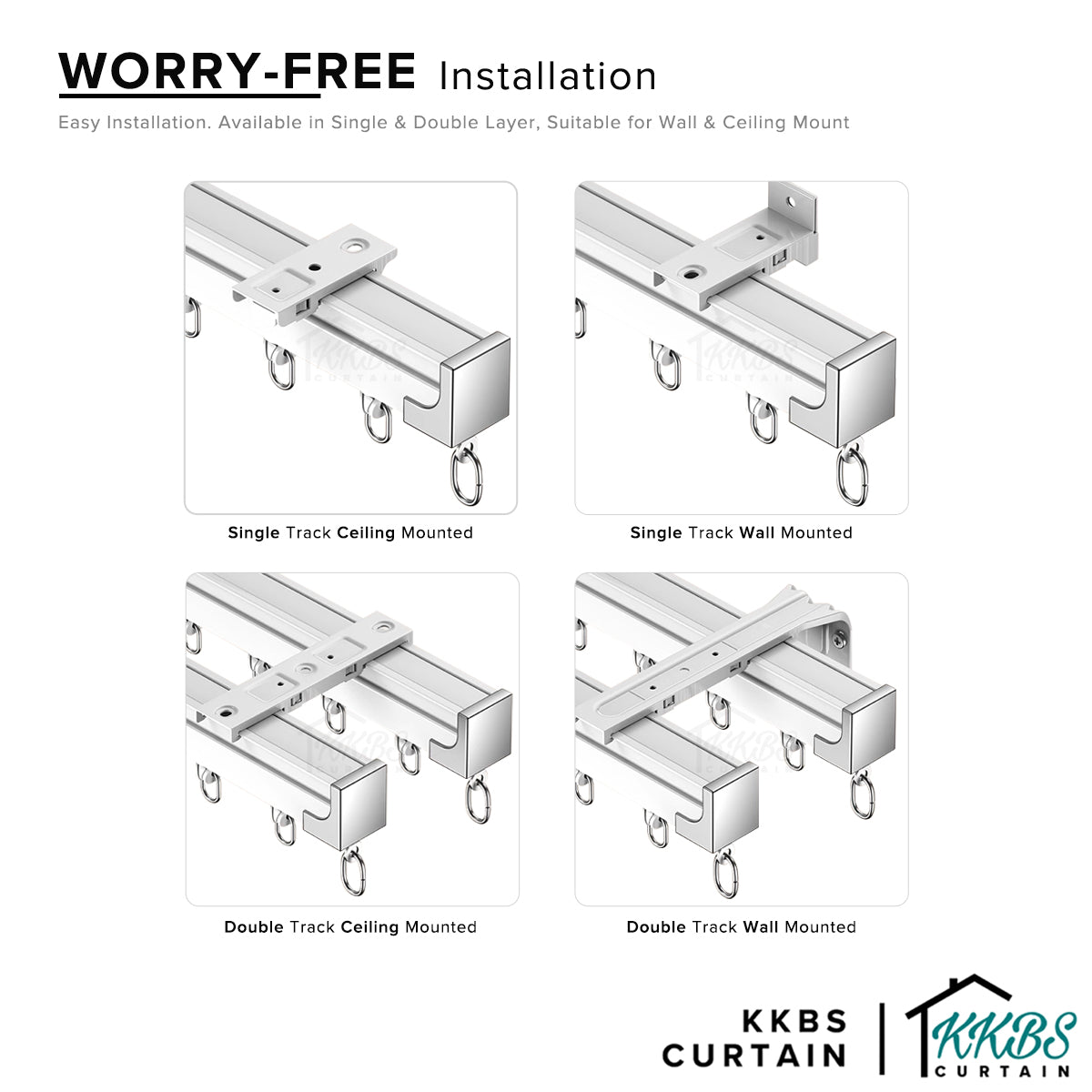 Audery Bendable Curve Curtain Track