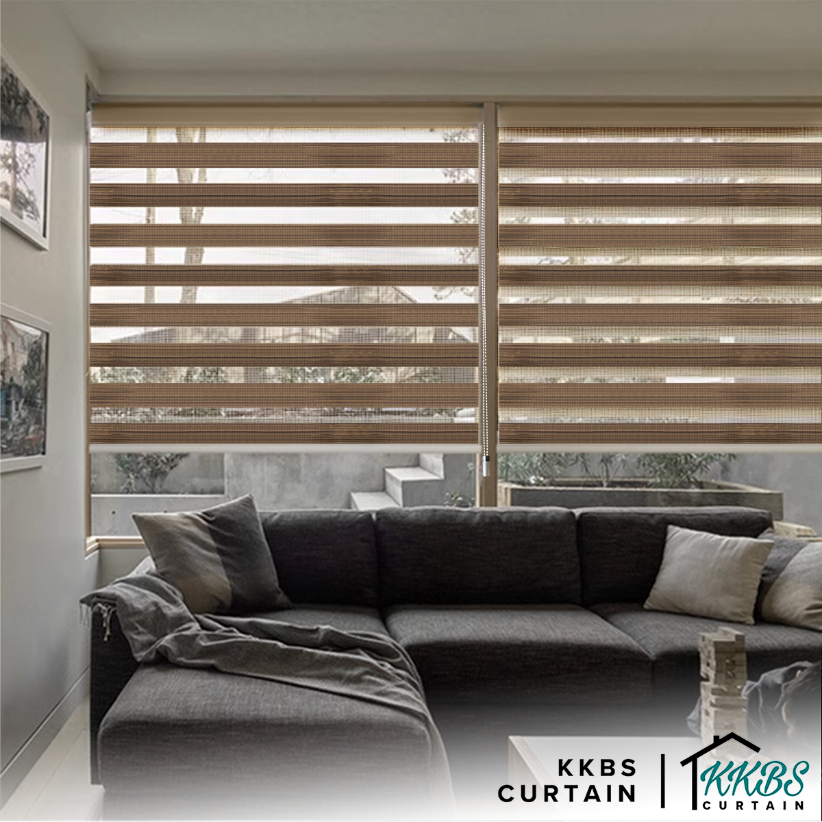 Costello Semi Blackout Zebra Blinds Custom Made