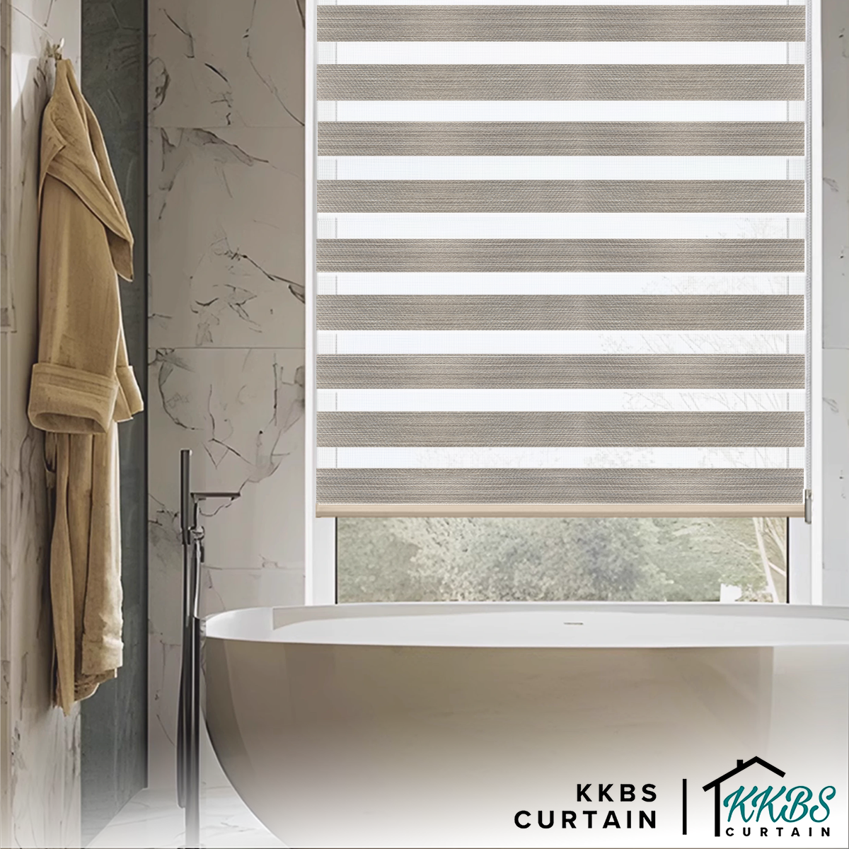 Emiko Semi Blackout Zebra Blinds Custom Made