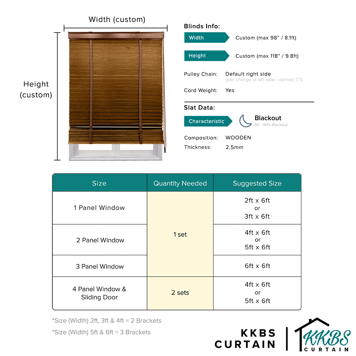 Calixto 50mm Timber Blinds / Wooden Blinds Custom Made