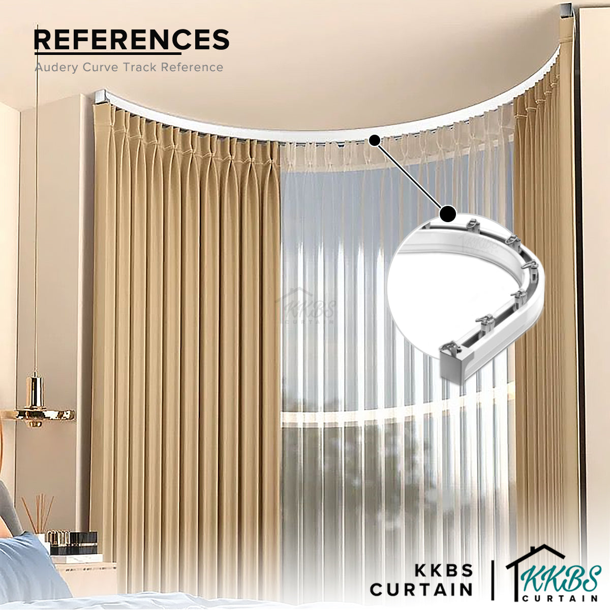 Audery Bendable Curve Curtain Track