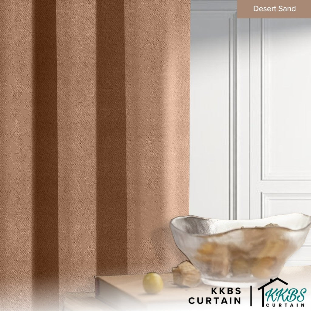 Melina 90-98% Blackout Curtain Ready Made Hook & Eyelet - Std Width