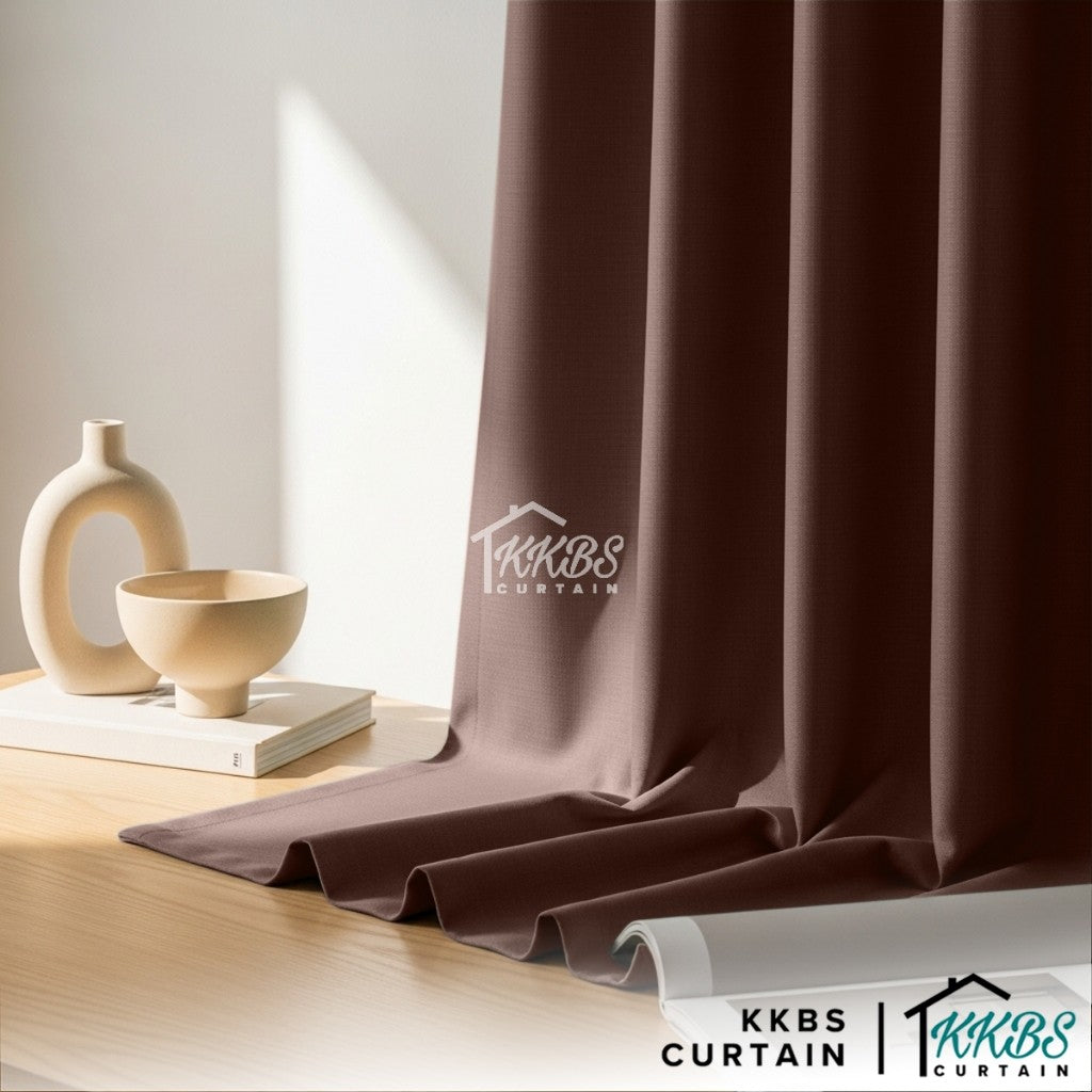 Melina 90-98% Blackout Curtain Ready Made Hook & Eyelet - Std Width