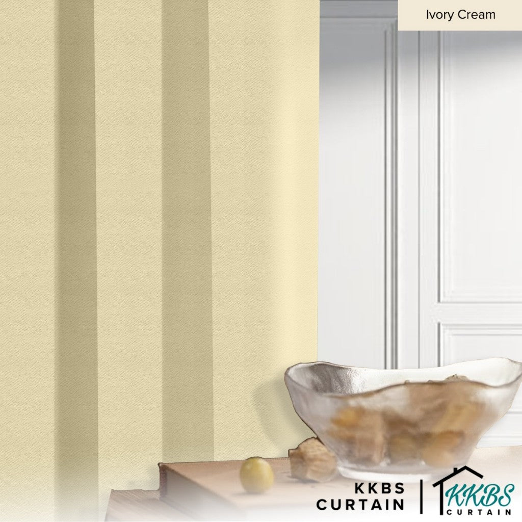 Melina 90-98% Blackout Curtain Ready Made Hook & Eyelet - Std Width