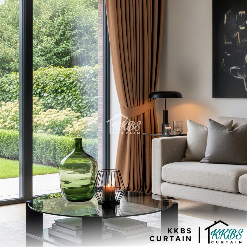 Melina 90-98% Blackout Curtain Ready Made Hook & Eyelet - Std Width