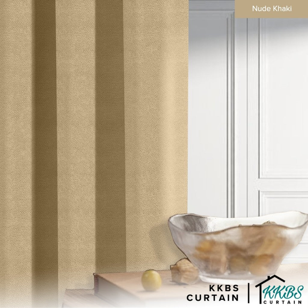 Melina 90-98% Blackout Curtain Ready Made Hook & Eyelet - Std Width
