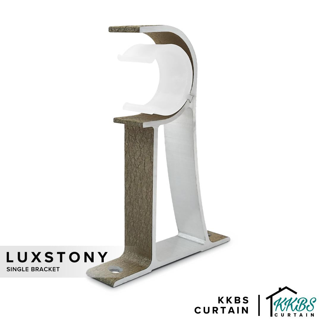 Luxstony Curtain Rod Single Bracket Khaki Brown