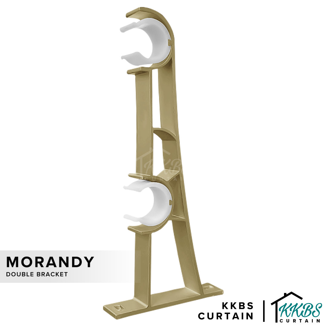Morandy Curtain Rod Double Bracket Matte Light Gold Colour