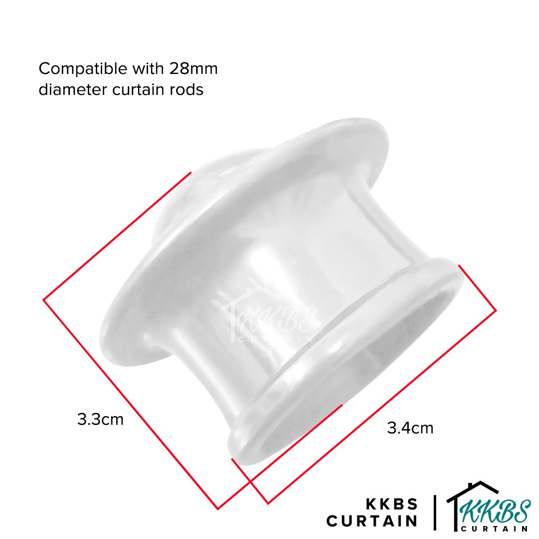 Morandy Curtain Rod End Cap Pearl White Colour