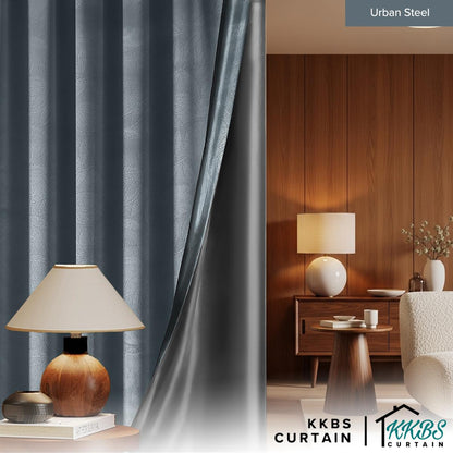 Miranda 90-98% Blackout Curtain Ready Made Hook &amp; Eyelet - Extra Width
