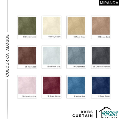 Miranda 90-98% Blackout Curtain Ready Made Hook &amp; Eyelet - Std Width