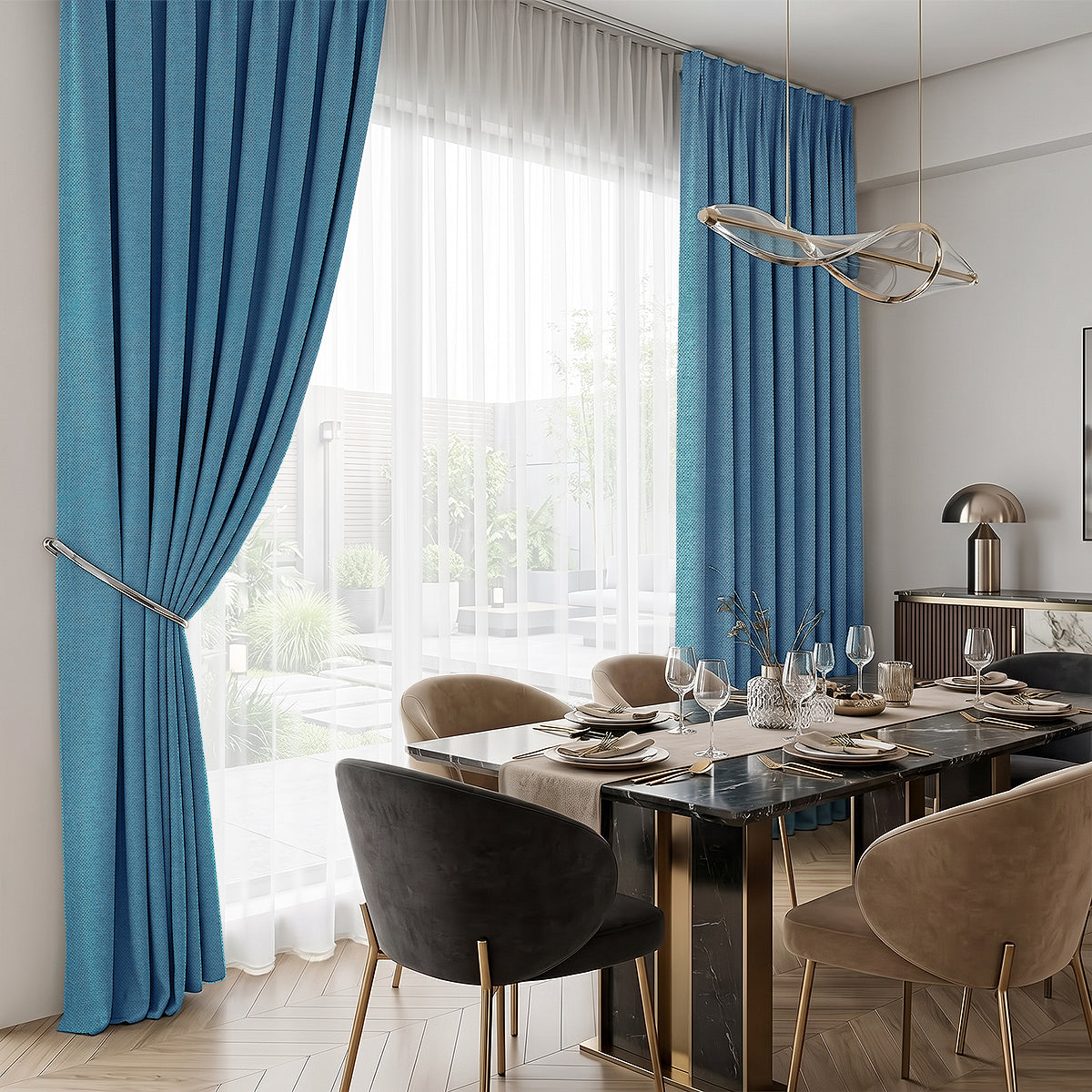 Mirelli 95-99% Blackout Ready Made Curtain - Standard Width