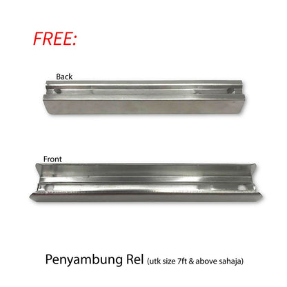 Traludy Aluminium Curtain Rail / Track Double Complete Set