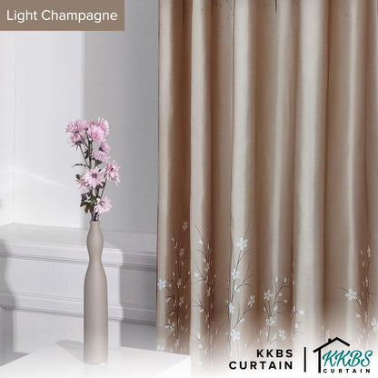 [BUY 1 FREE 1]  Lavinia Semi Blackout Curtain Ready Made