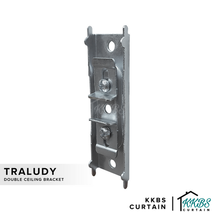 Traludy Curtain Track Ceiling Bracket Double