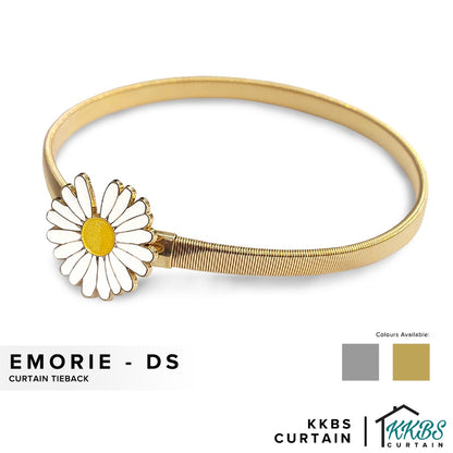 Emorie Daisy Flower Design Curtain Tieback
