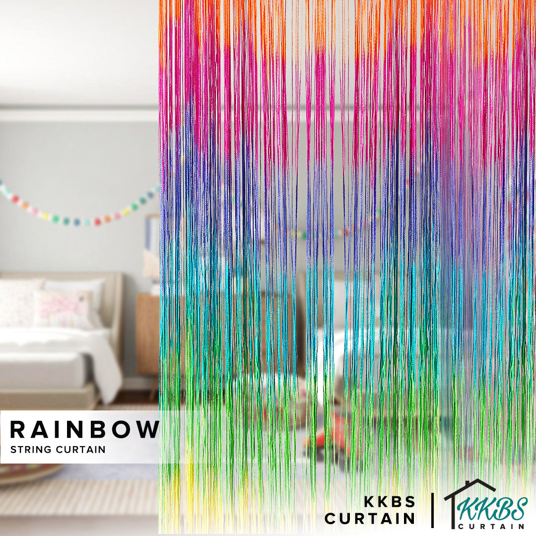 Rainbow Colour String Curtain