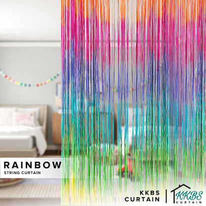 Rainbow Colour String Curtain