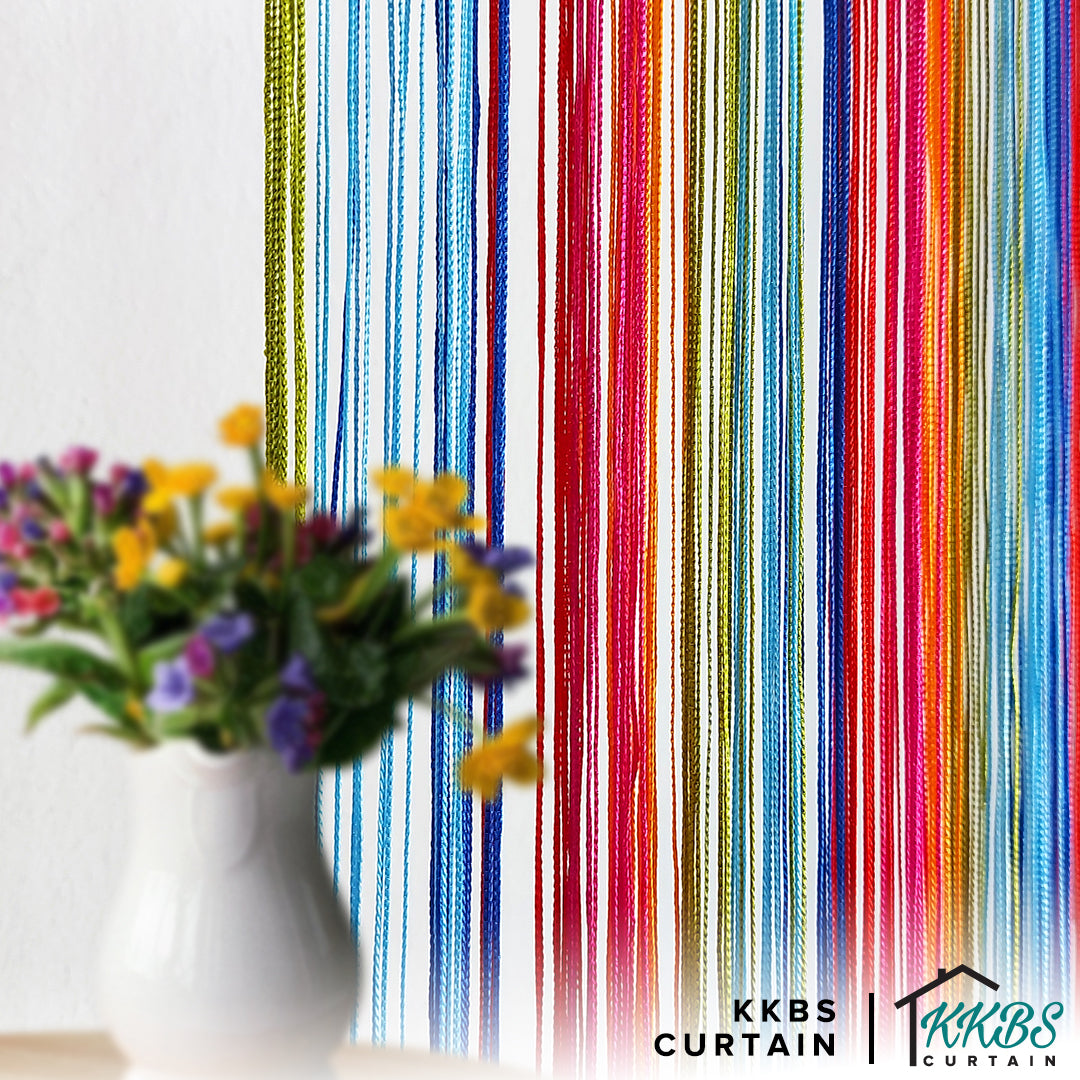 Rainbow Colour String Curtain